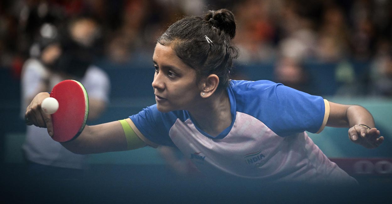Sreeja Akula won in straight games. Photo: AFP/Jung Yeon-Je