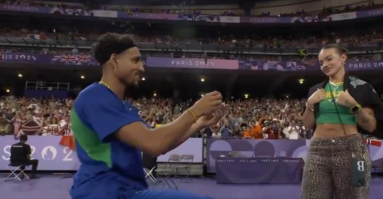 Almir dos Santos Almir dos Santos proposes to his girlfriend. Screengrab
