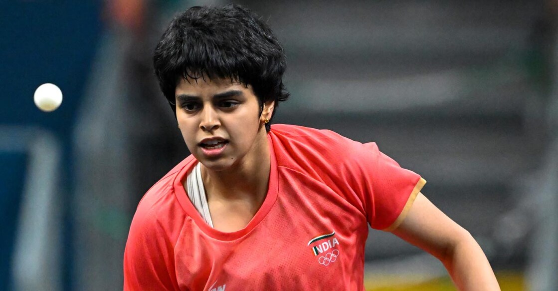 Archana Kamath in action at the Paris Olympics. File photo: IANS/Biplab Banerjee