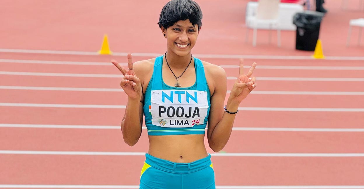 Pooja Singh celebrates her feat. Photo: X@afiindia