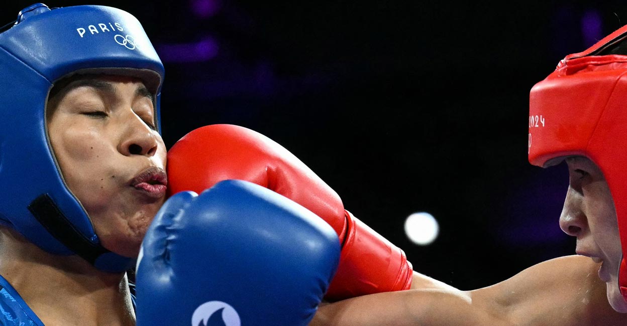 BOXING-OLY-PARIS-2024 Lovlina Borgohain went down fighting. Photo: AFP/Mohd Rasfan