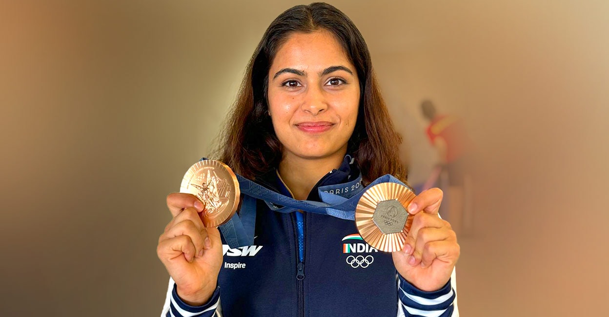 Double Olympic Bronze Medal-winning Shooter Manu Bhaker Returns Home ...