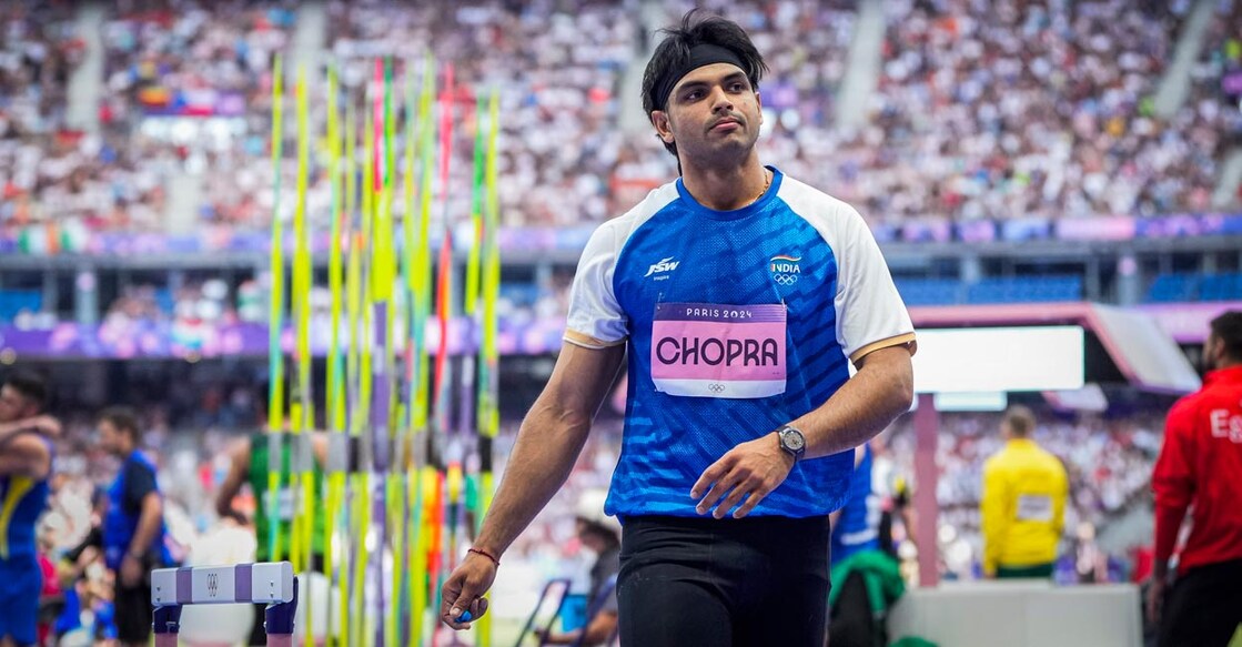 Neeraj Chopra Neeraj Chopra during the qualification round. Photo: PTI/Ravi Choudhary