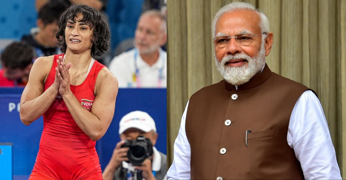 phogat-modi.jpg Vinesh Phogat; PM Narendra Modi. Photo: PTI