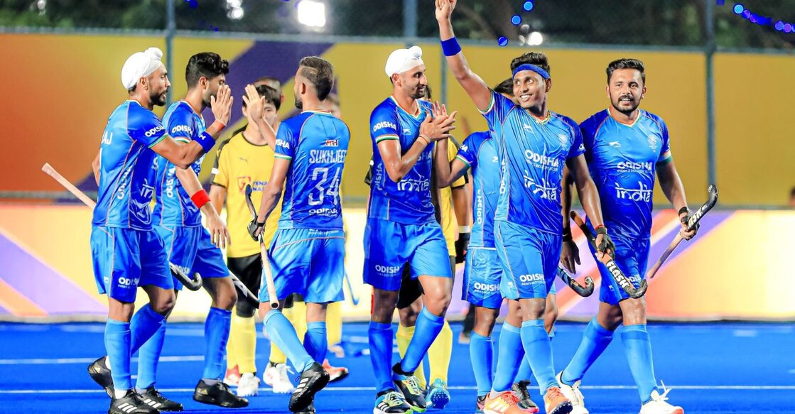 India beat host China. Photo: X/@India_AllSports
