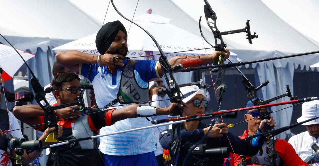 Harvinder Singh of India competes in the Paris Paralympics. Photo: Reuters/Thomas Mukoya