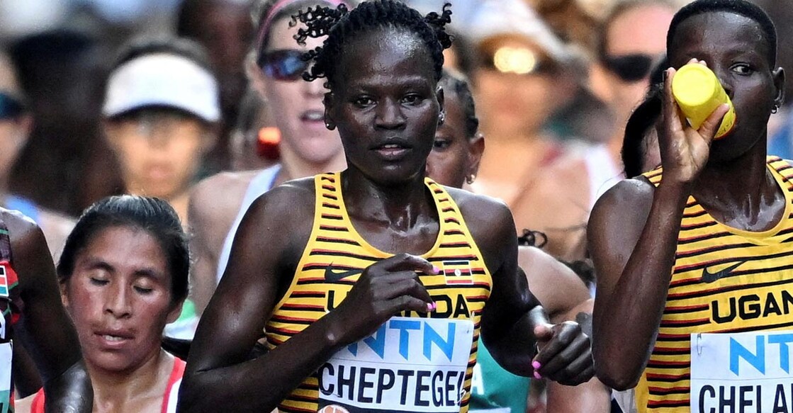 Rebecca Cheptegei in action during the women's marathon final at the 2023 World Chmapionships. File photo: Reuters/Dylan Martinez