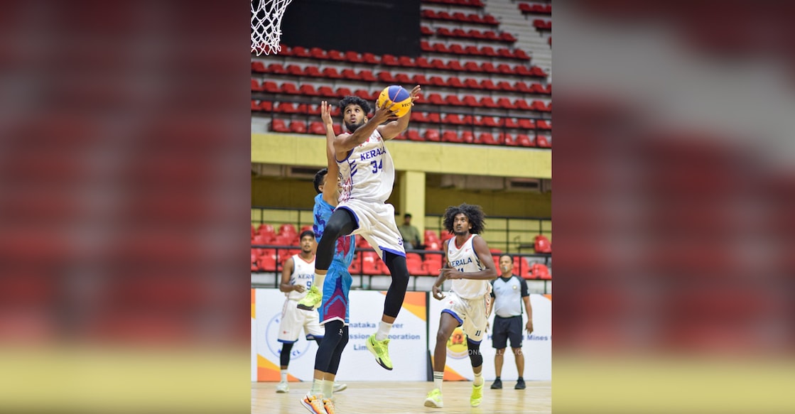 Kerala's Vaisakh K Manoj in action. Photo: Special arrangement