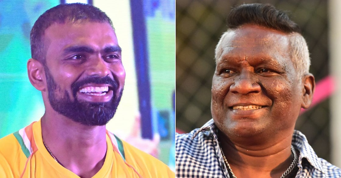 I M Vijayan (right) and P R Sreejesh. Photos: Manorama