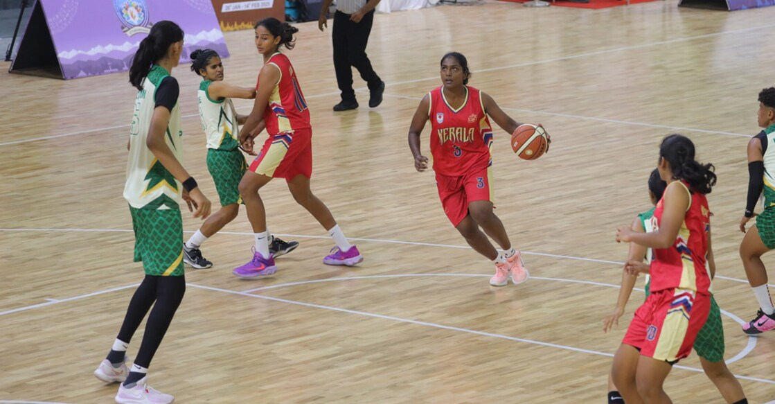 Kerala captain Sreekala R in action. Photo: Special arrangement