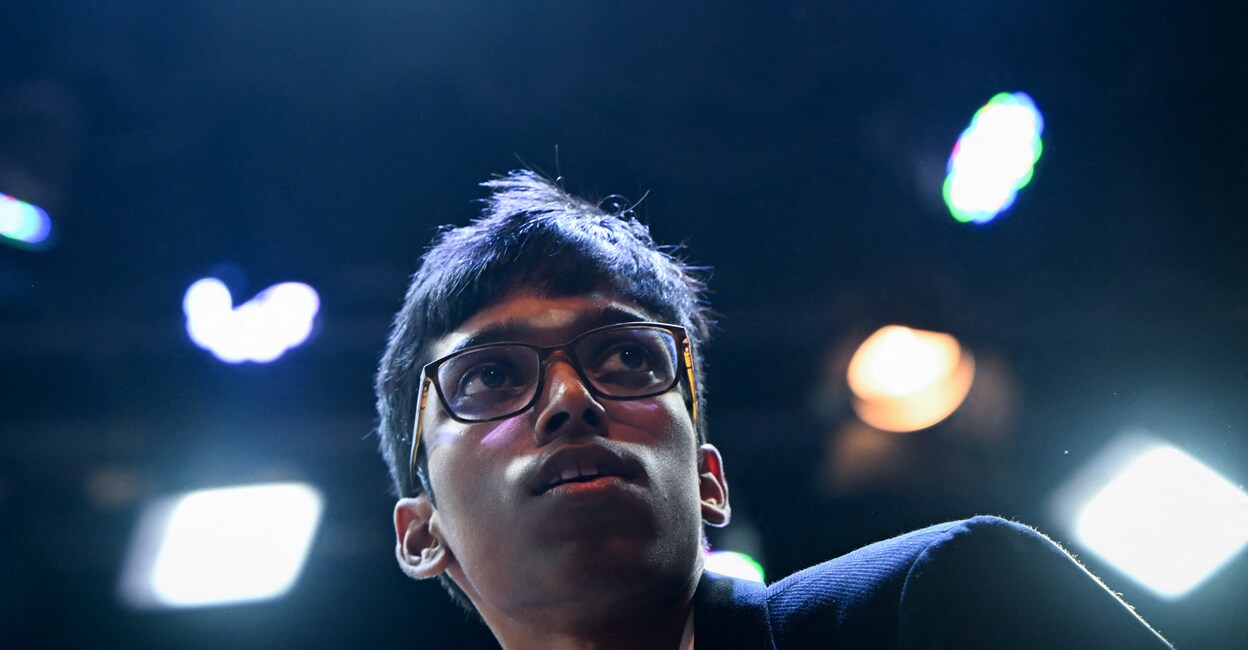 R Praggnanandhaa. File photo: AFP/ Dibyangshu Sarkar