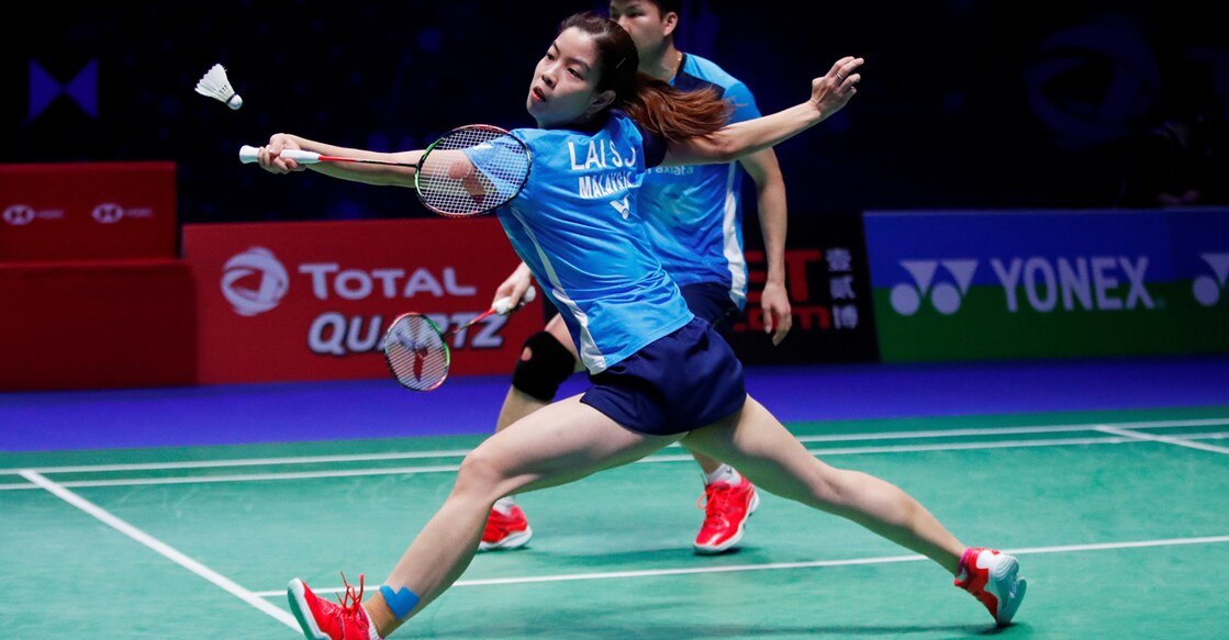 Malaysia's Shevon Jemie Lai and her husband Soon Huat Goh in action. File photo: Reuters/Andrew Boyers
