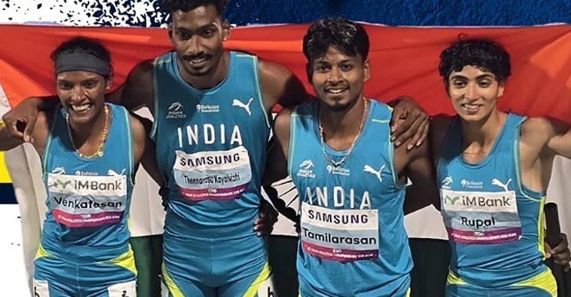 Subha Venkatesan, Visha TK, Santhosh Kumar and Rupal Chaudhary. Photo: AFI