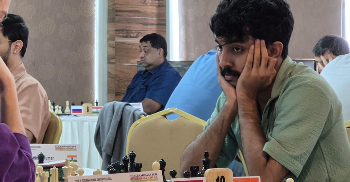 Abhishek T M competes at KCA’s 1st GM International at Kanjikuzhy in Kottayam. Photo: Onmanorama