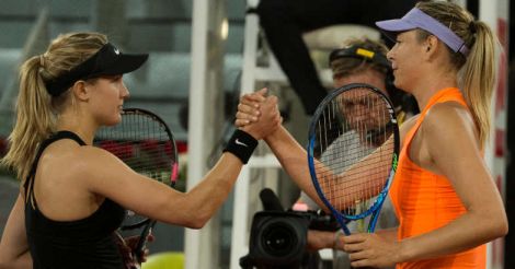 Bouchard claims her first win over Sharapova in a thriller