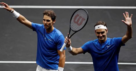 Rafael Nadal and Roger Federer