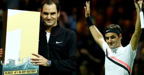 Federer becomes oldest ATP world No 1