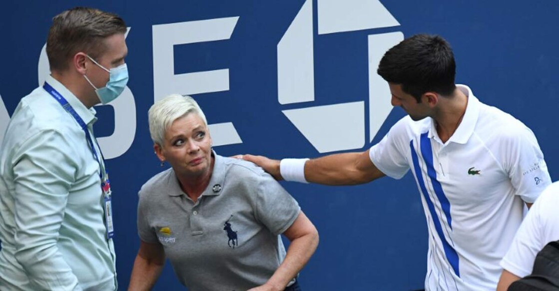Djokovic disqualified from US Open after striking line judge with ball
