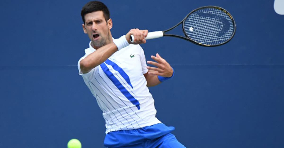 Djokovic disqualified from US Open after striking line judge with ball Djokovic disqualified from US Open after striking line judge with ball