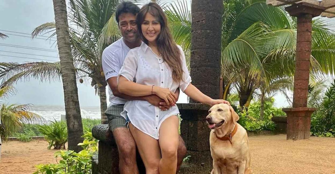 Paes with Kim Sharma