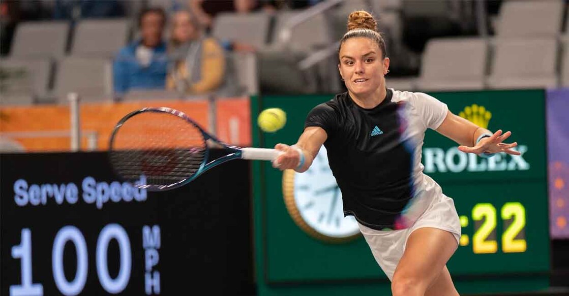 By winning her group, Sakkari will face either Frenchwoman Caroline Garcia or Russian Daria Kasatkina in the semis while Sabalenka will face world number one Iga Swiatek. Photo: REUTERS