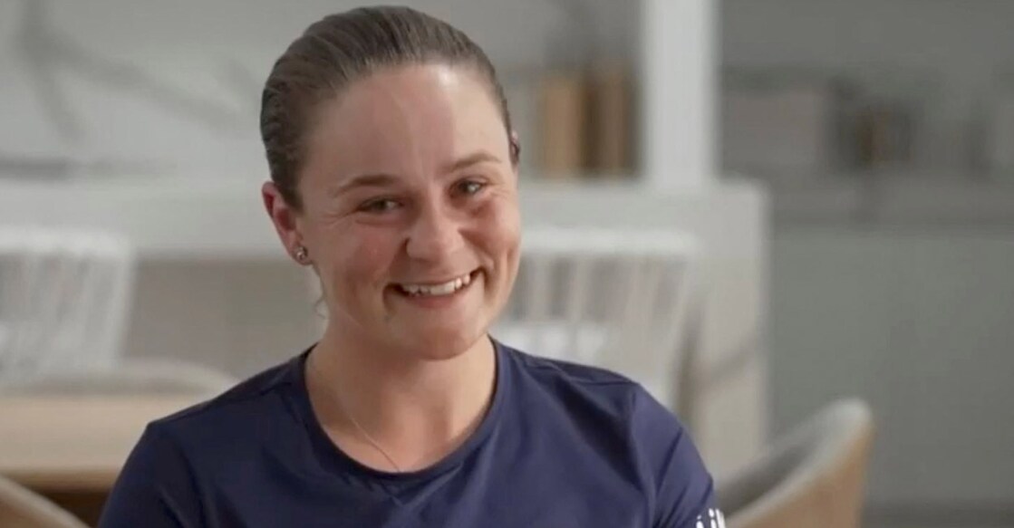 Ash Barty during her retirement announcement in Brisbane. Photo: Ash Barty via Reuters
