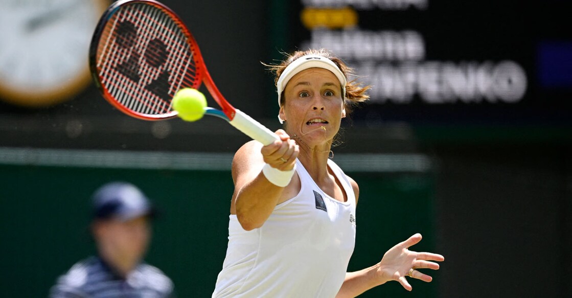 Germany's Tatjana Maria in action during her fourth round match against Latvia's Jelena Ostapenko. Photo: Reuters/ Toby Melville