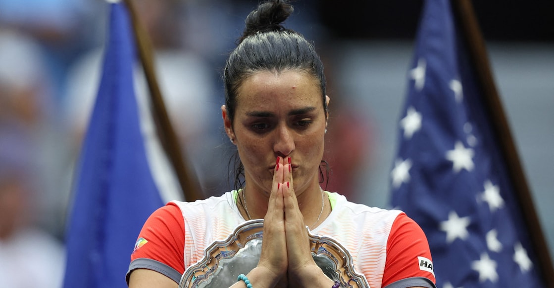 Ons Jabeur Ons Jabeur looks dejected after the match. Photo: Reuters/Shannon Stapleton