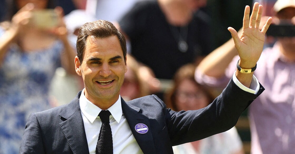 Roger Federer is seen during centre court centenary celebrations. File photo: Reuters/ Hannah Mckay