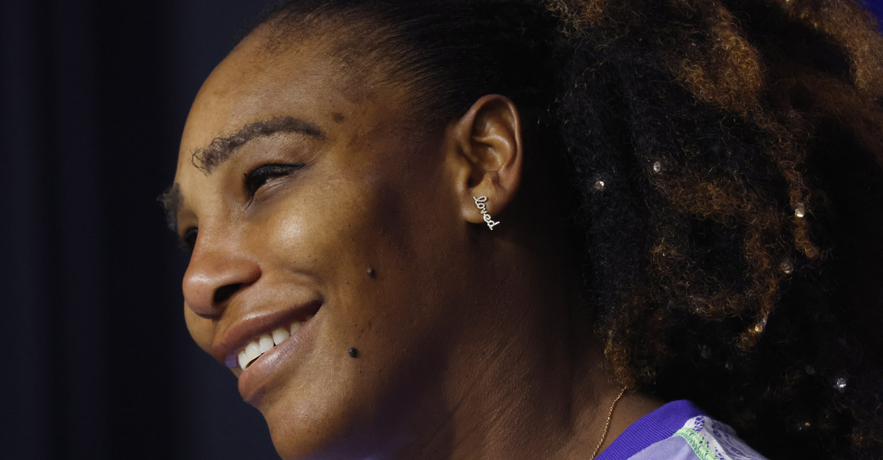 Serena Williams during a press conference after losing her third round match. Photo: Reuters/Shannon Stapleton