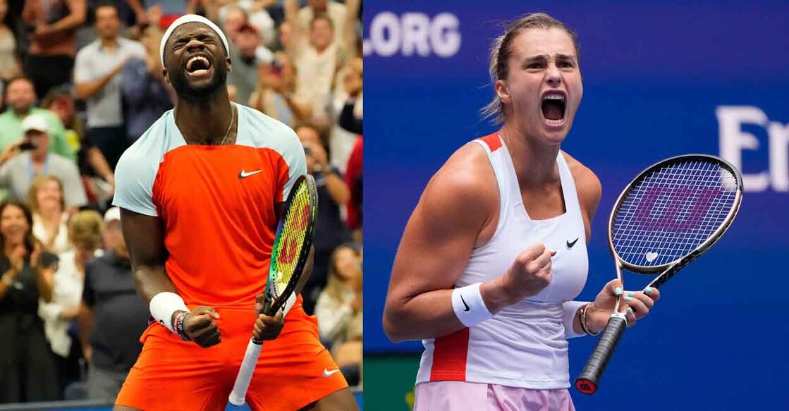 Frances Tiafoe, Aryna Sabalenka. Photo: Reuters