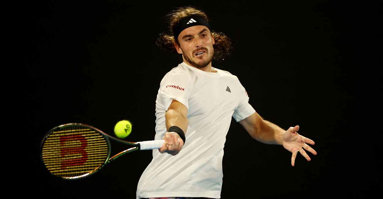 Stefanos Tsitsipas Stefanos Tsitsipas in action against Jiri Lehecka. Photo: Reuters/Carl Recine