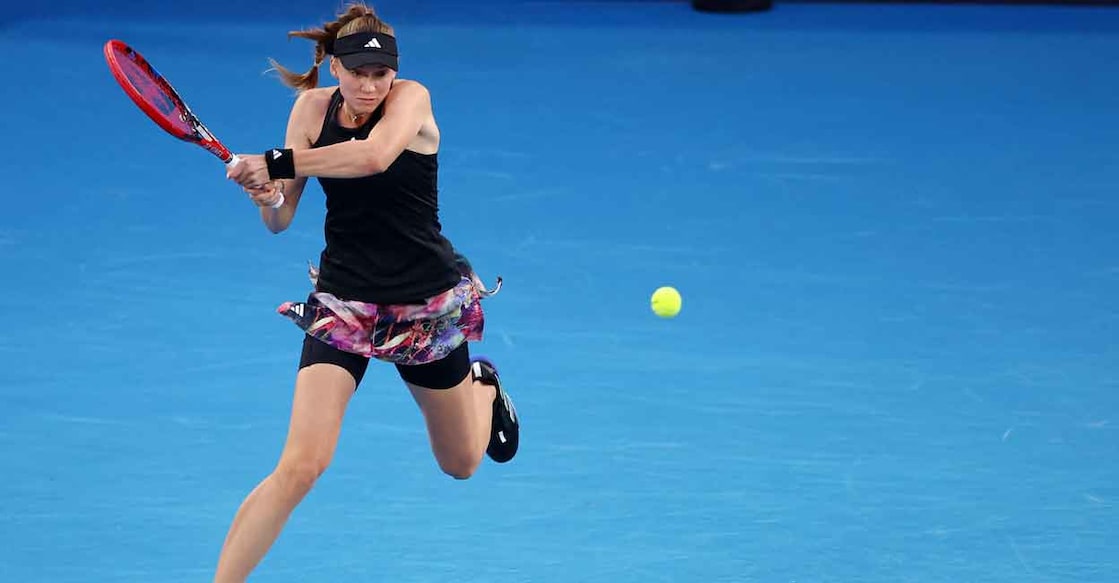 Elena Rybakina in action against Victoria Azarenka. Photo: Reuters/Carl Recine