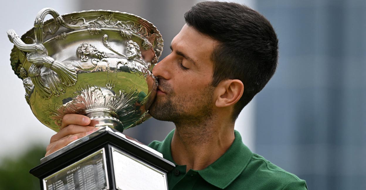 Novak Djokovic Novak Djokovic won the Australian Open or the tenth time last year. File photo: AFP/Saeed Khan
