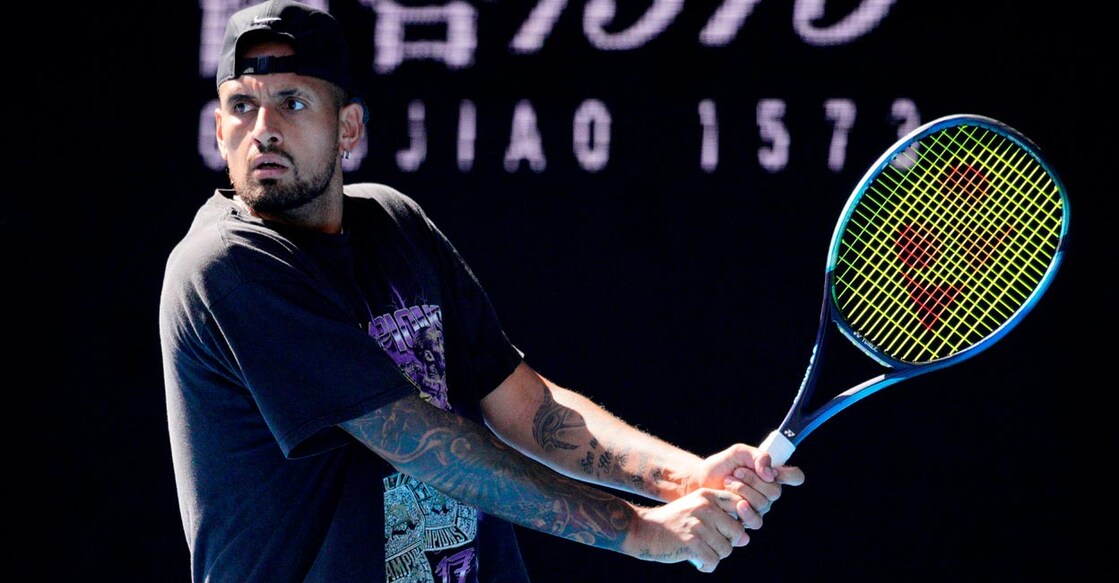 Nick Kyrgios during a practice session. File photo: Reuters/Sandra Sanders