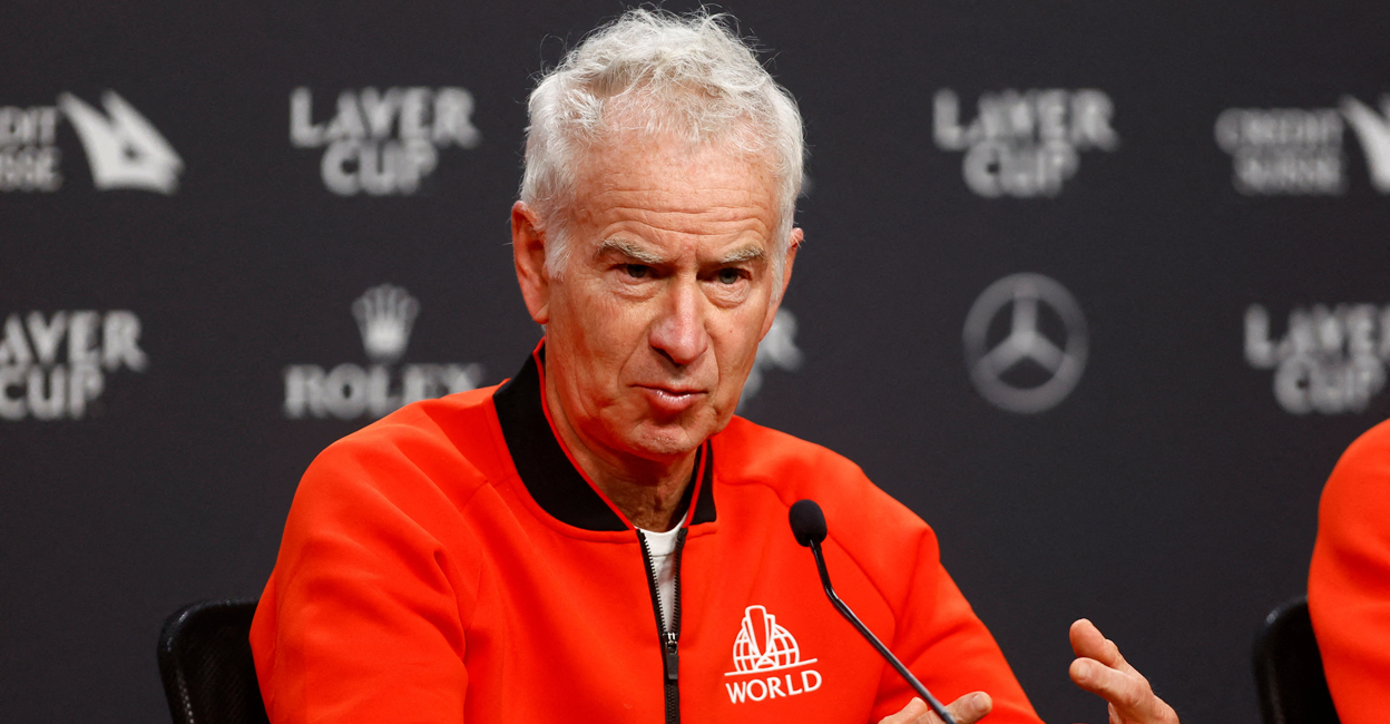 John McEnroe during a press conference. File photo: Action Images via Reuters/Andrew Boyers