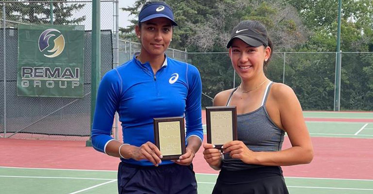 Karman Kaur Thandi & Stacey Fung Karman Kaur Thandi and her Canadian partner Stacey Fung. Photo: IANS