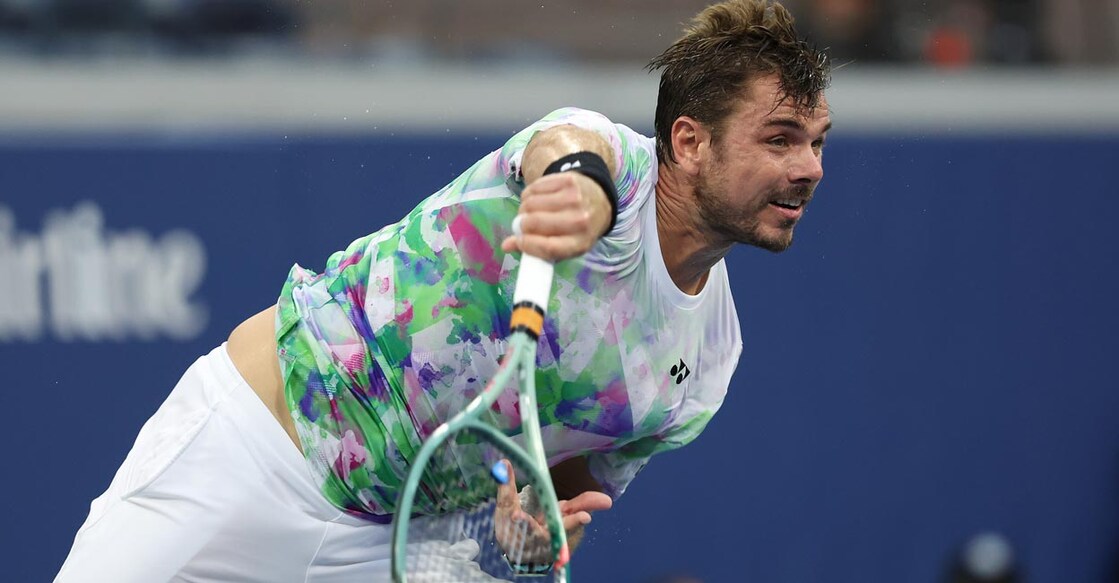 Stan Wawrinka in action against Yoshihito Nishioka. Photo: AFP/Clive Brunskill