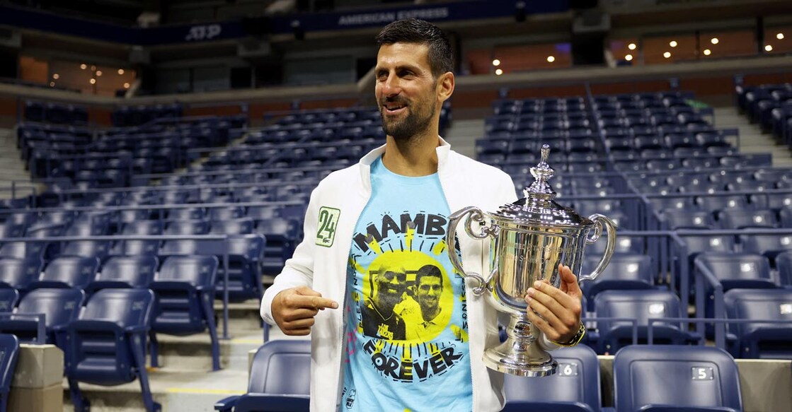 Djokovic said he came up with the idea about a week ago as a way to honour Bryant. Photo: Getty Images/Clive Brunskill via AFP