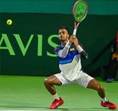 Davis Cup: Nagal makes it 1-1 against Morocco after Mukund limps out