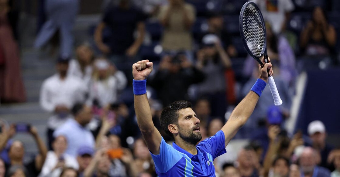 Novak Djokovic Novak Djokovic celebrates winning his third round match against Laslo Djere. Photo: Reuters/Shannon Stapleton