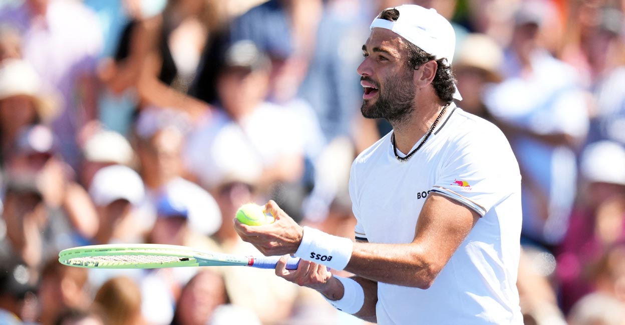 Matteo Berrettini was due to face Greek seventh seed Stefanos Tsitsipas in a high-profile first-round match. File photo: USA TODAY Sports/Danielle Parhizkaran