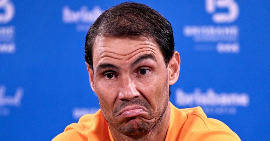 Nadal was making his comeback in Brisbane after spending almost a year on the sidelines with a hip injury. Photo: AFP/William West