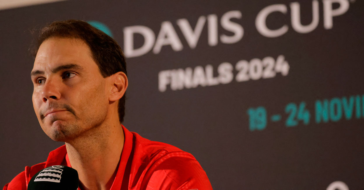 Spain's Rafael Nadal during a press conference. Photo: Reuters/Jon Nazca
