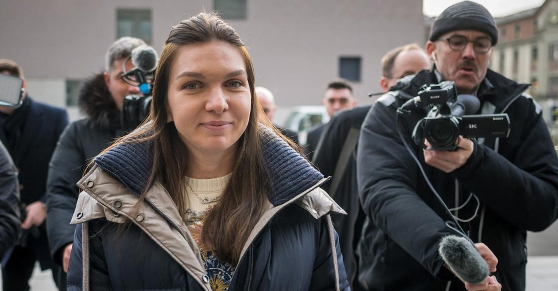 Simona Halep arrives at the Court of Arbitration for Sport in Lausanne on February 7. File photo: AFP/Fabrice Coffrini 