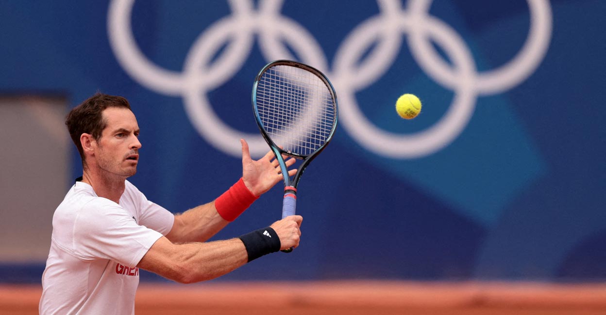 Andy Murray during a practice session in Paris. File photo: Reuters/Claudia Greco