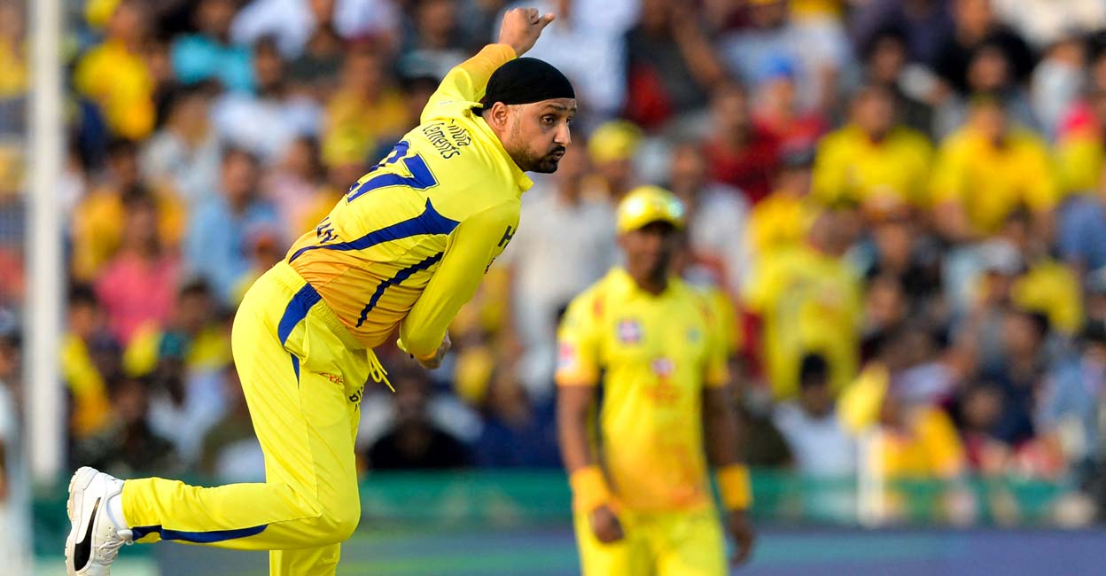 Harbhajan Singh Chennai Super Kings bowler Harbhajan Singh bowls during the 2019 Indian Premier League (IPL) match. Photo by Sajjad Hussain/AFP