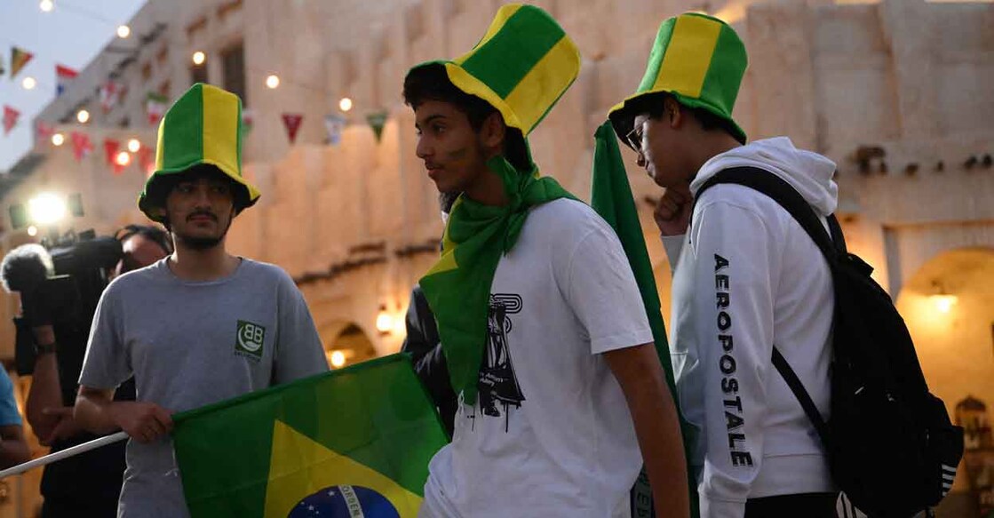 Brazil supporters in Doha last Sunday. File photo: AFP/Anne-Christine Pojoulat