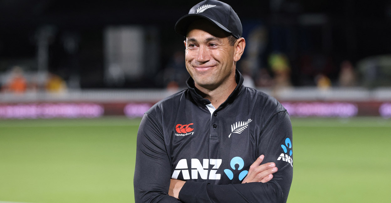 Ross Taylor reacts after his last match for New Zealand against the Netherlands at Seddon Park in Hamilton last week. File photo: AFP/Michael Bradley