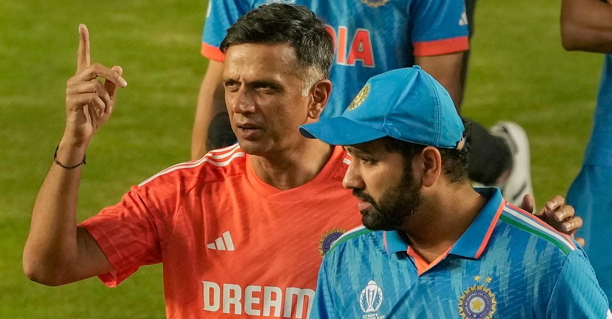 Rahul Dravid and Rohit Sharma Rahul Dravid and Rohit Sharma are distraught after the final. File photo: PTI/Gurinder Osan